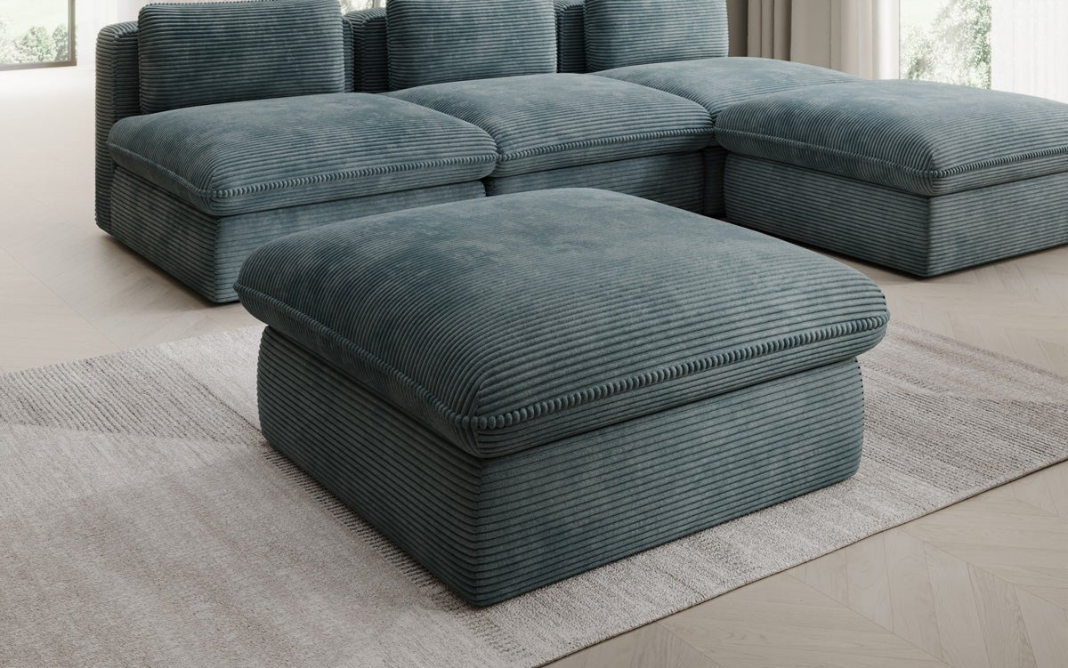 Beistellhocker Cuddle in Cord 90x90cm