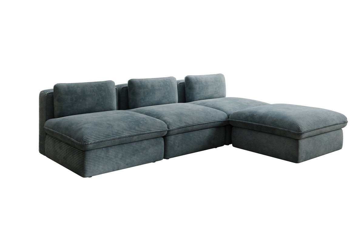 Designer L Sofa Cuddle in Cord