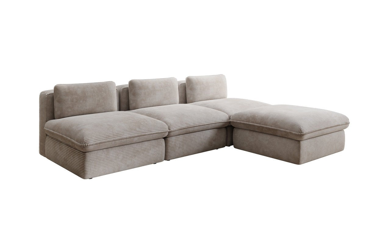 Designer L Sofa Cuddle in Cord