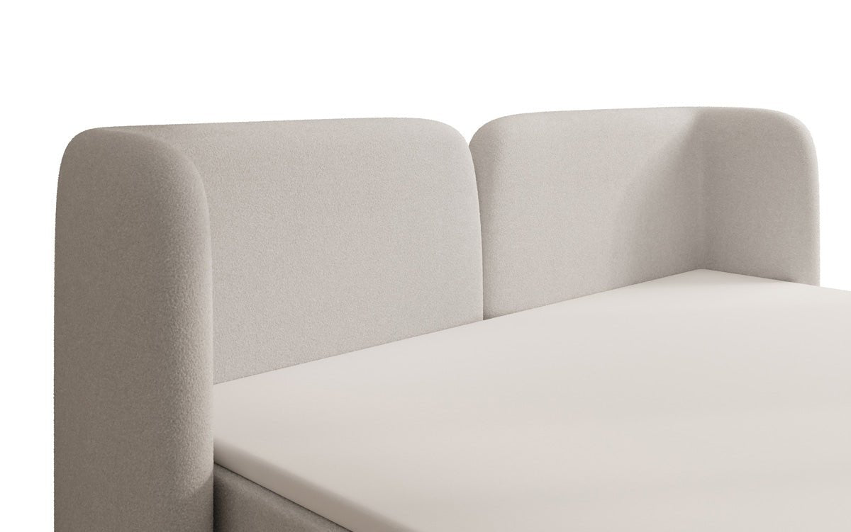 Boxspringbett Riva Bouclé mit Stauraum