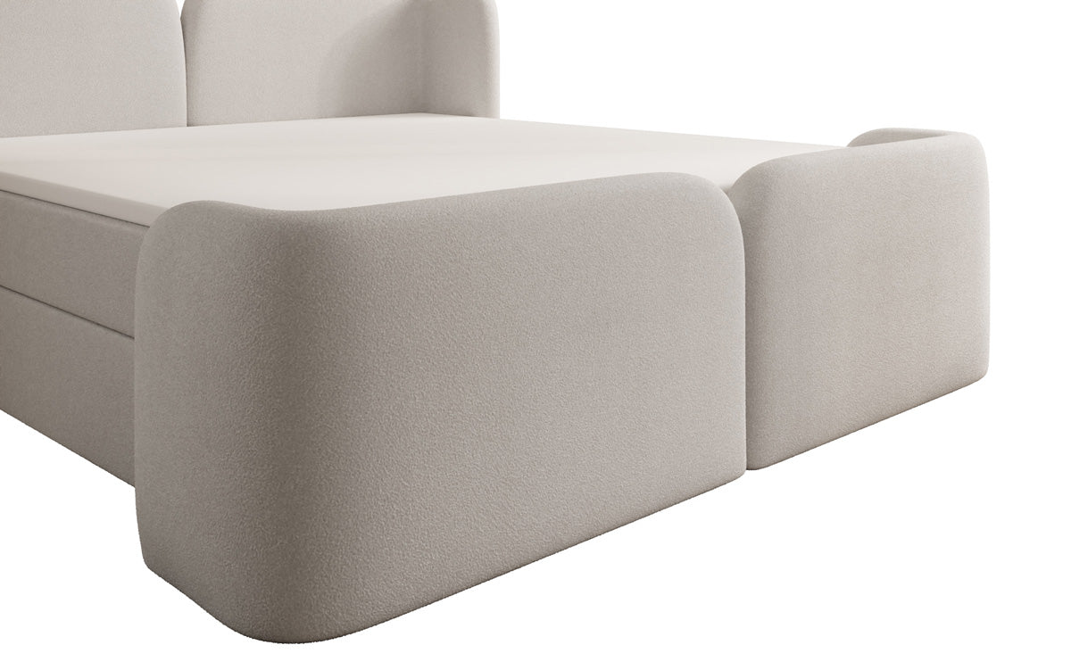 Boxspringbett Riva Bouclé mit Stauraum