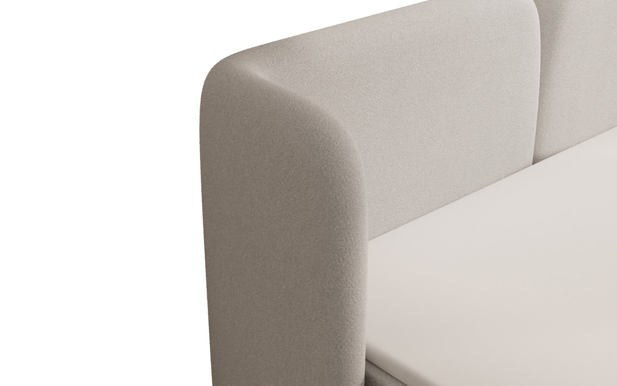 Boxspringbett Riva Bouclé mit Stauraum