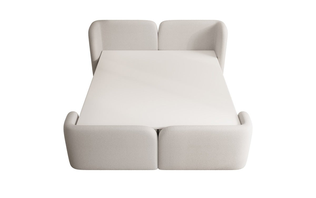 Boxspringbett Riva Bouclé mit Stauraum