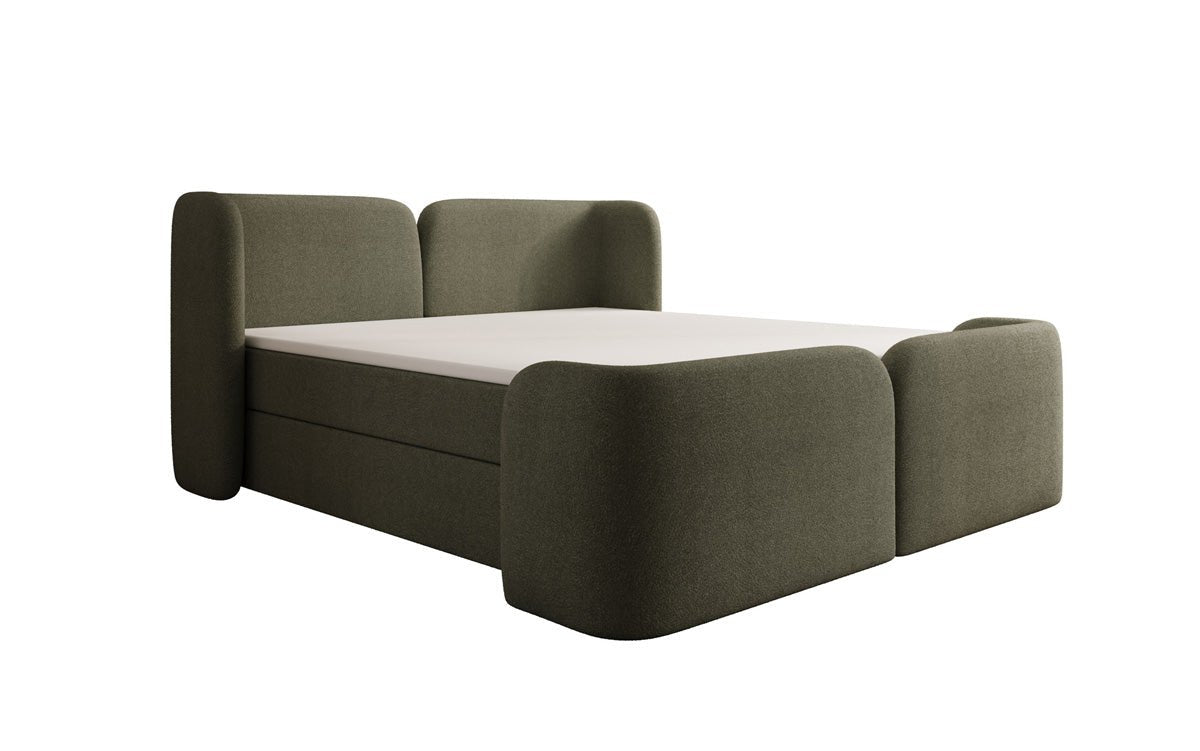 Boxspringbett Riva Bouclé mit Stauraum