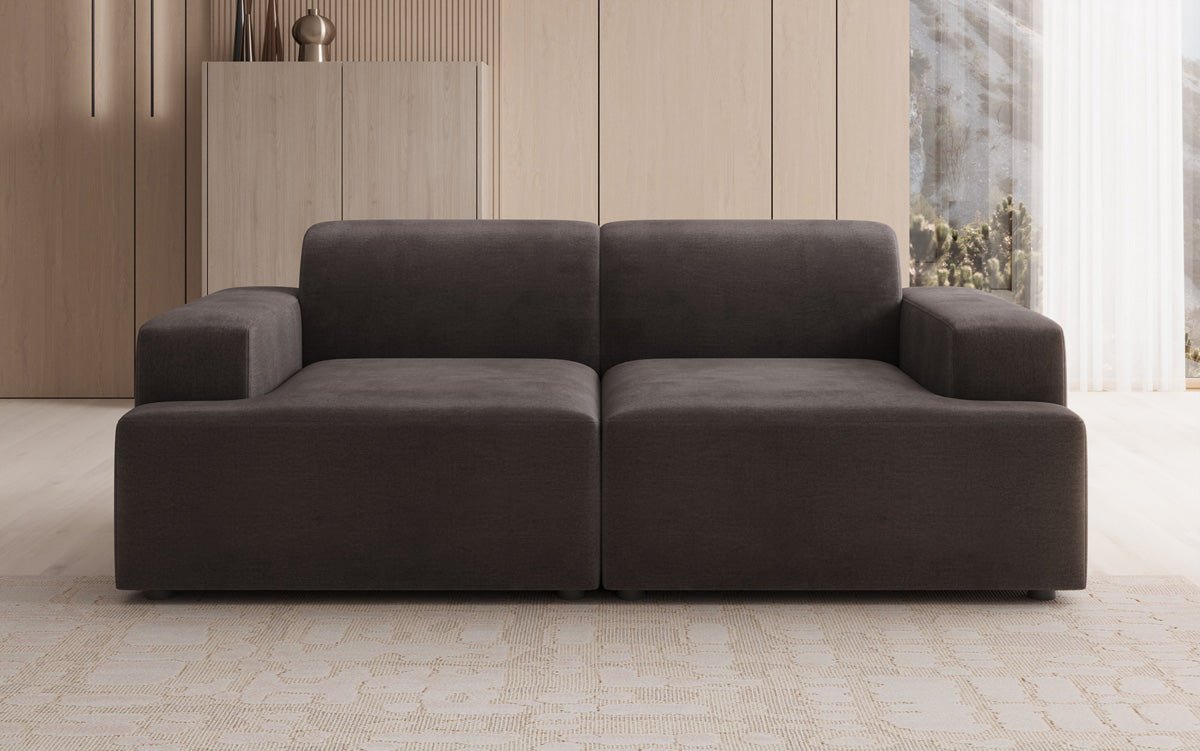 Designer 2 Sitzer Sofa Monza in Samt