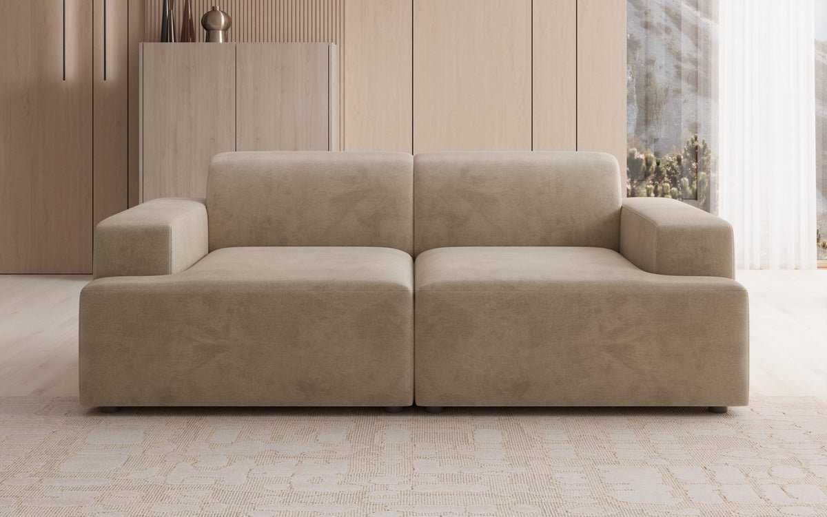 Designer 2 Sitzer Sofa Monza in Samt