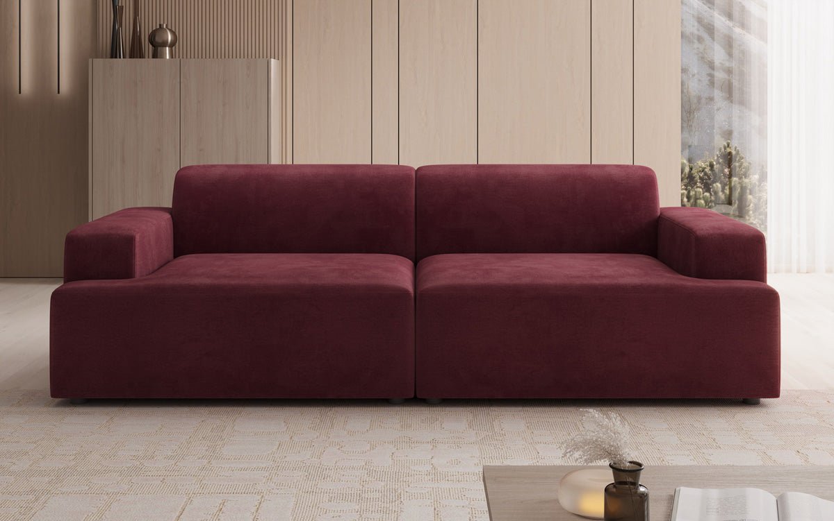 Designer 3 Sitzer Sofa Monza in Samt