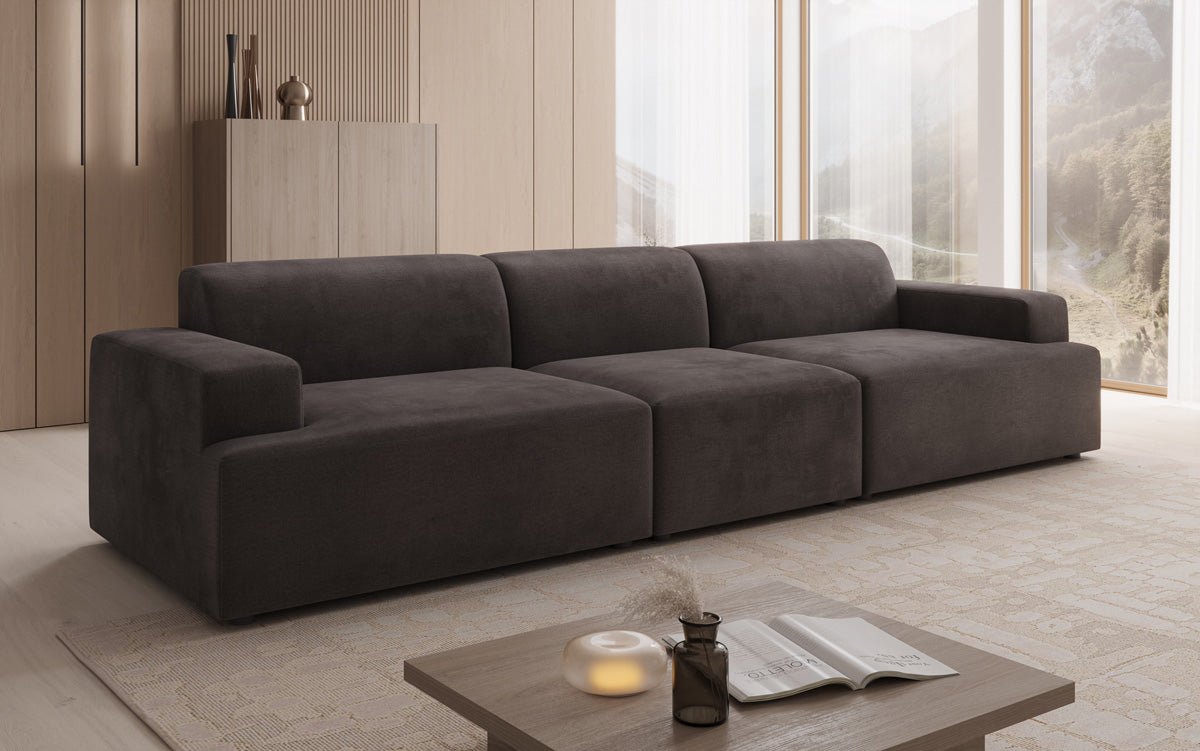 Designer Sofa Monza 3 Sitzer XXL in Samt