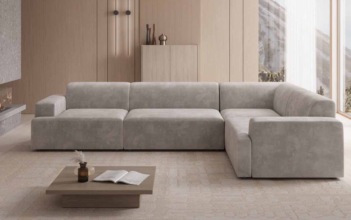 Designer Sofa Monza Wohnlandschaft L in Samt