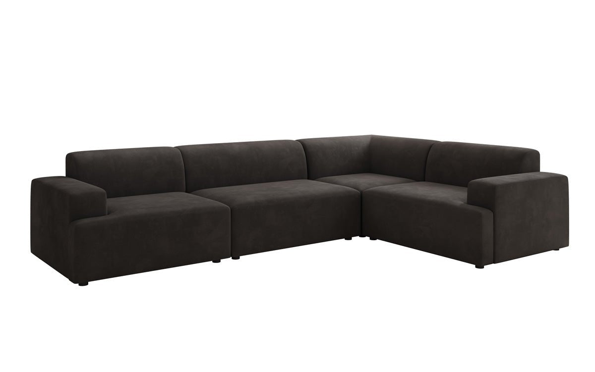 Designer Sofa Monza Wohnlandschaft L in Samt