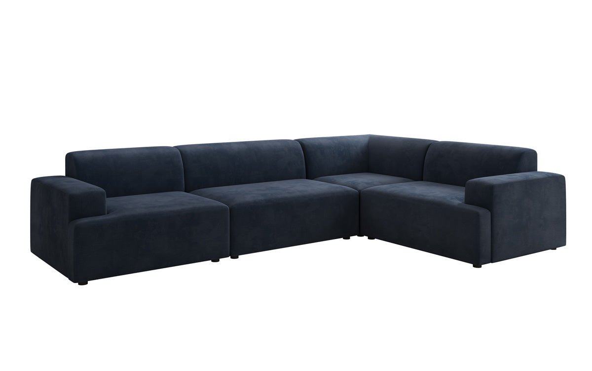 Designer Sofa Monza Wohnlandschaft L in Samt