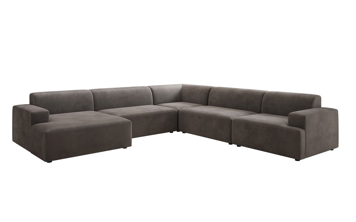 Designer Sofa Monza Wohnlandschaft U XXL in Samt
