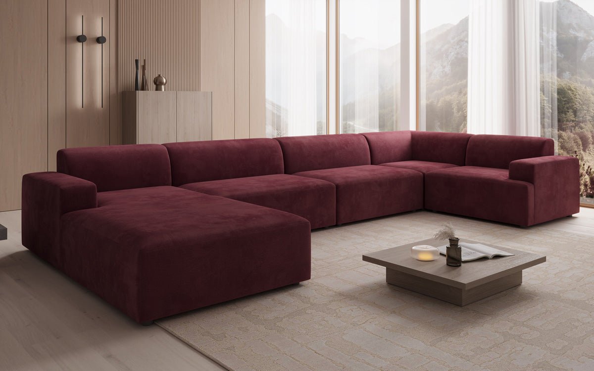 Designer Sofa Monza U XXL in Samt