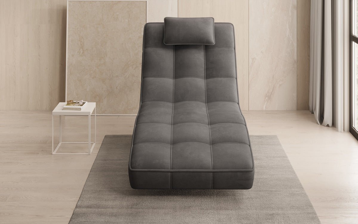 Designer Relax-Liege Livara Samt mit Drehfunktion