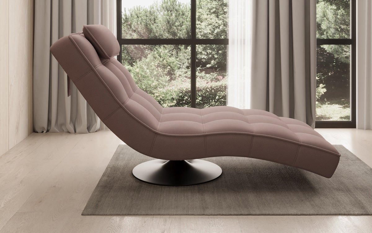 Designer Relax-Liege Livara Stoff mit Drehfunktion