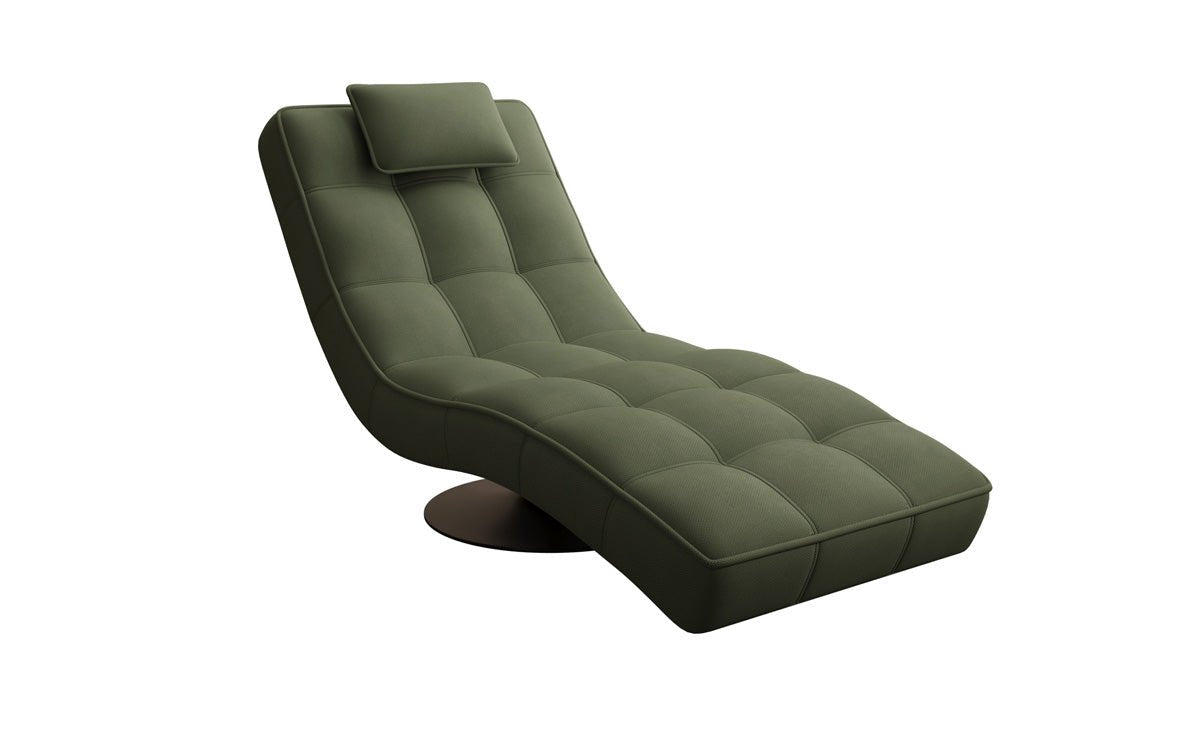 Designer Relax-Liege Livara Stoff mit Drehfunktion