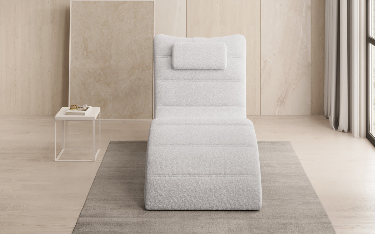 Designer Relax-Liege Leon in Bouclé