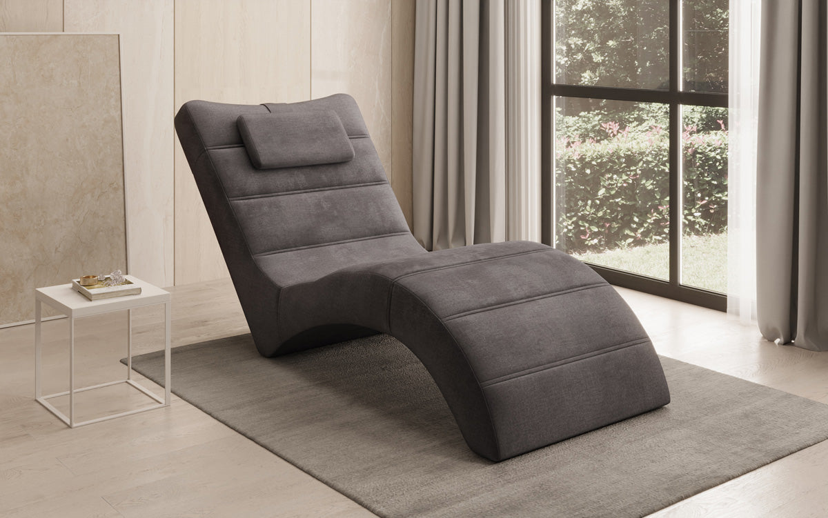 Designer Relax-Liege Leon in Samt
