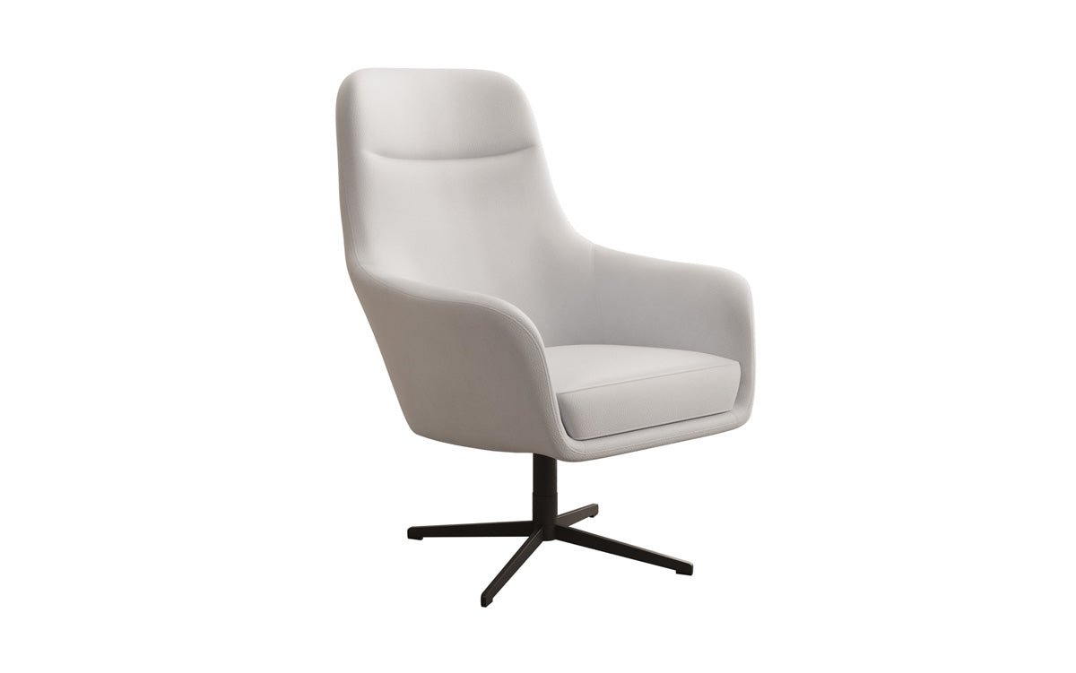 Designer Sessel Ren 360° Drehfunktion in Echtleder