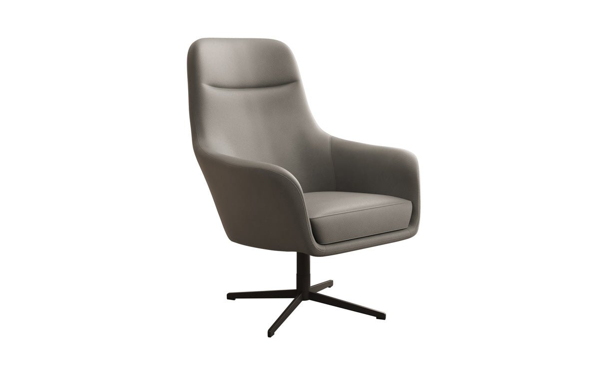 Designer Sessel Ren 360° Drehfunktion in Echtleder