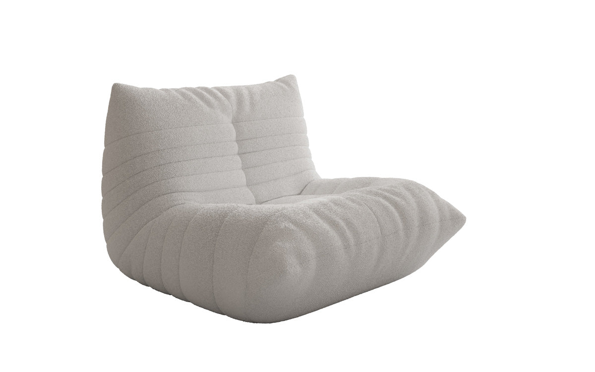 Designer Sofa-Sessel Calmo in Teddy Bouclé