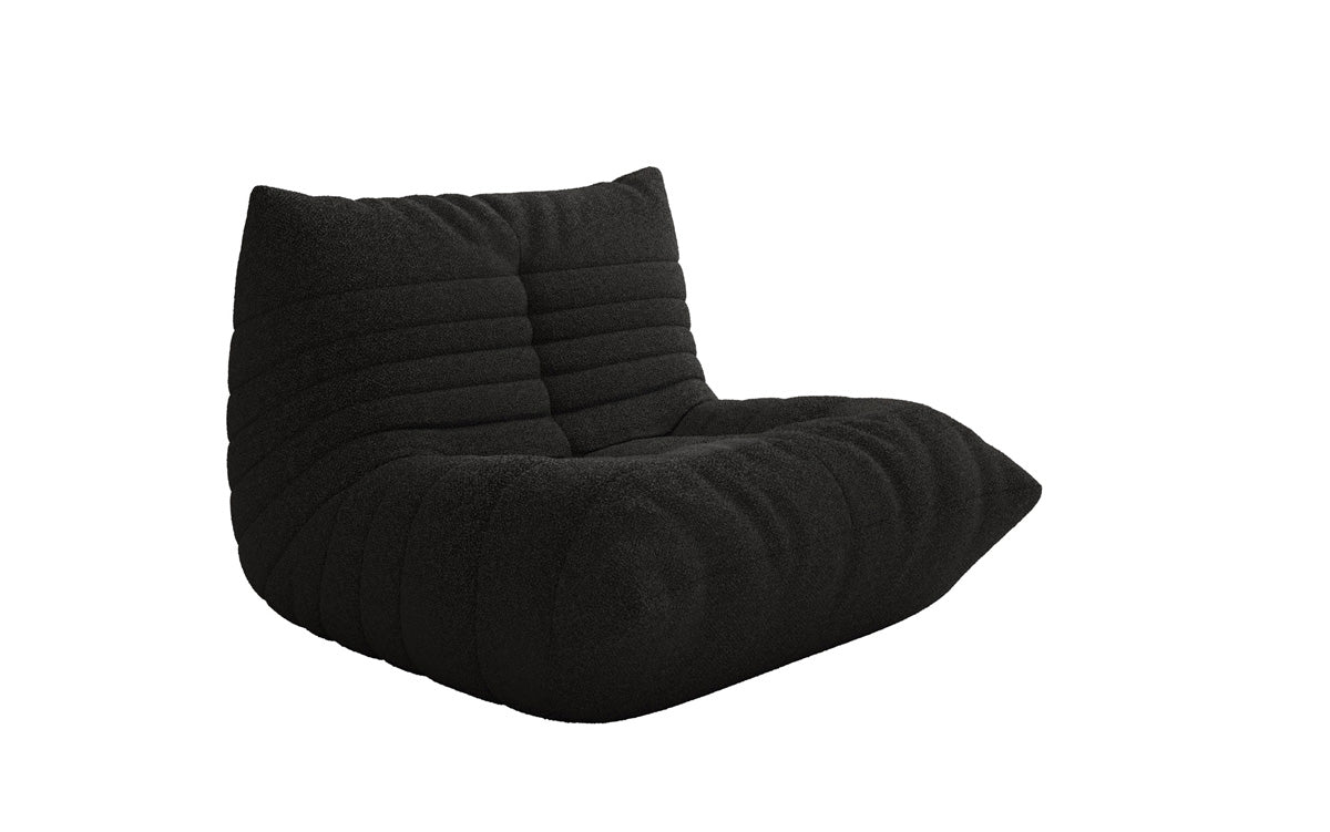 Designer Sofa-Sessel Calmo in Teddy Bouclé