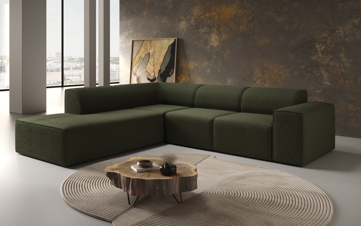 Designer Sofa Idiola L in Teddy Bouclé