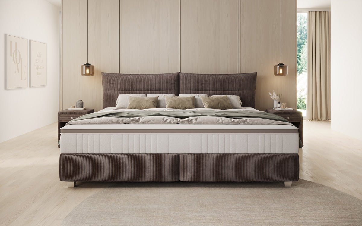 Familien Boxspringbett Aurelio in 220/240x200 in Cord