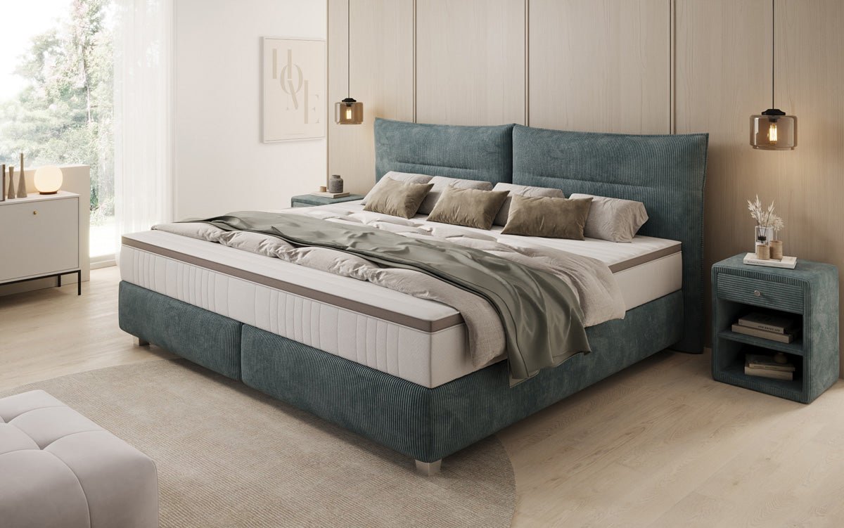 Familien Boxspringbett Aurelio in 220/240x200 in Cord