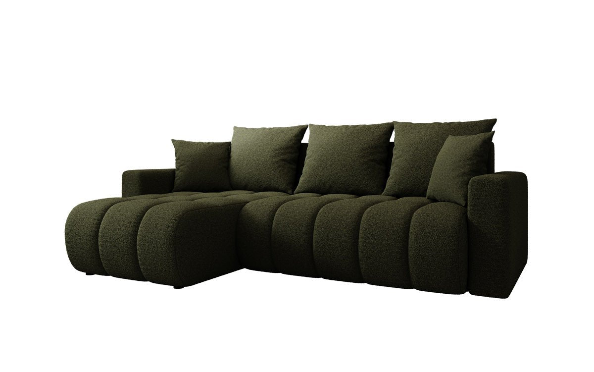 Designer Sofa Giulio L mit Schlaf- und Klappfunktion in Bouclé