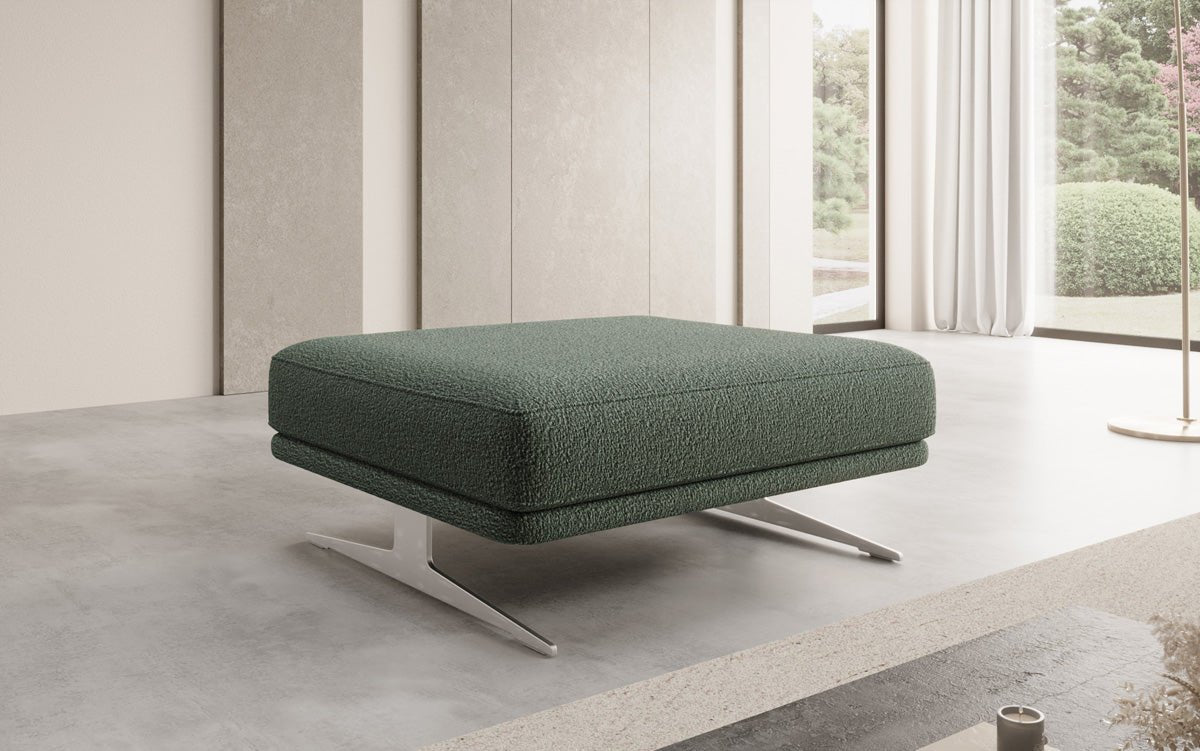 Beistellhocker Torino in Bouclé