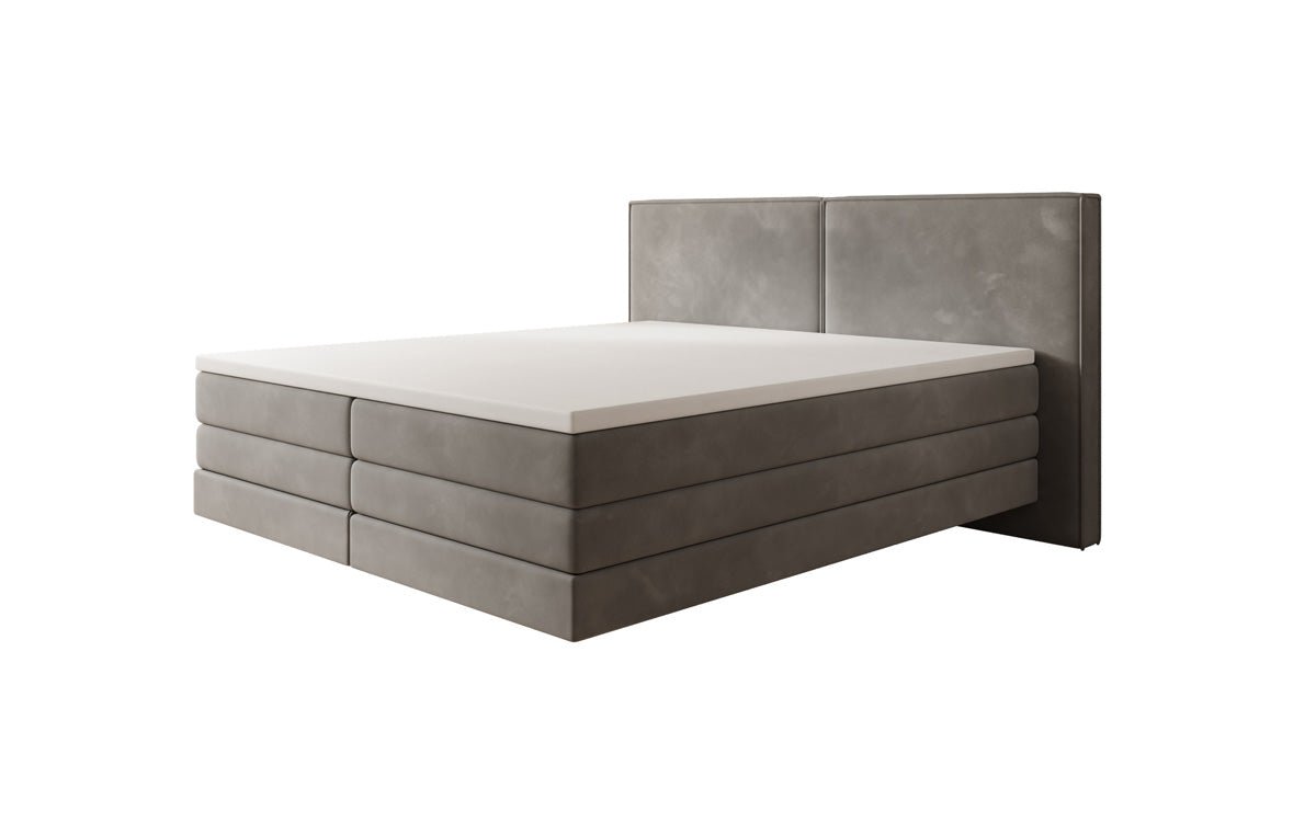 Boxspringbett Ophelia mit Schwebeoptik in Samt
