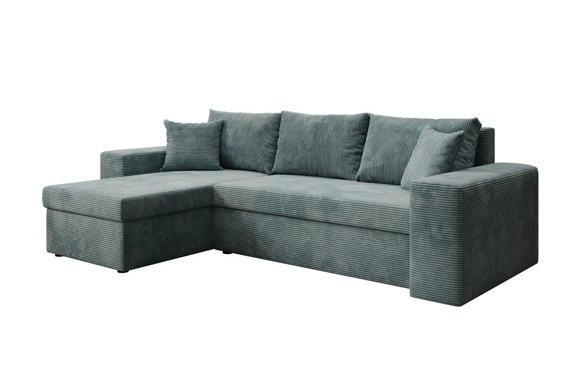 Designer Sofa Denver Cord mit Schlaf- und Klappfunktion