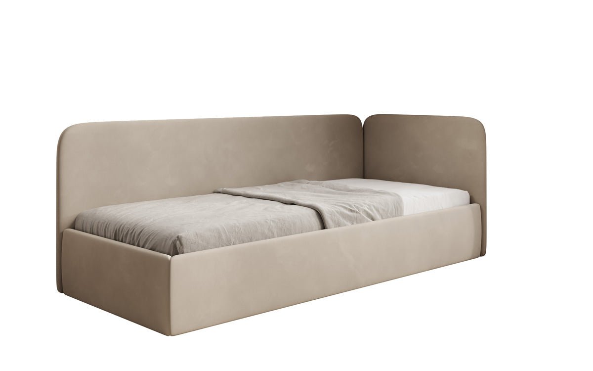 Designer Polsterbett/Gästebett/Sofa Cleo mit Stauraum