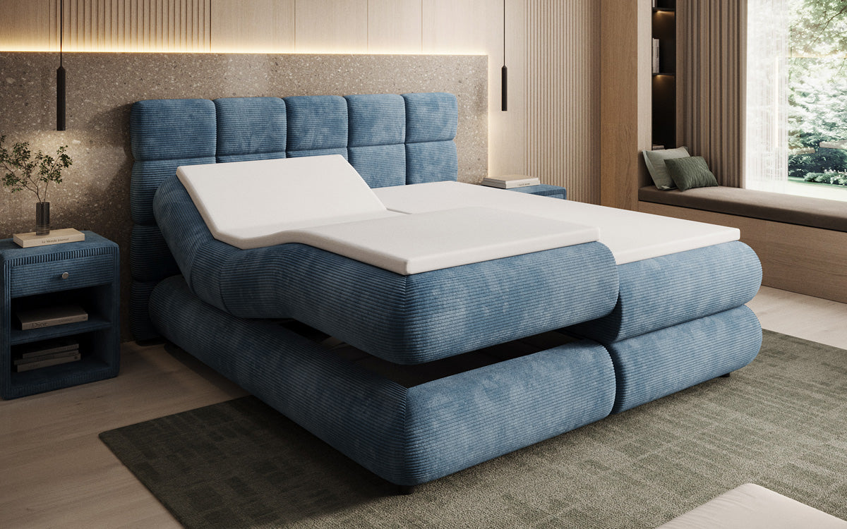 Boxspringbett Relana - elektrisch verstellbar in Cord