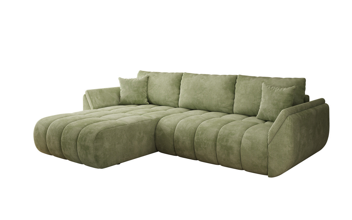 Designer Sofa Lenoa L mit Schlaffunktion und Stauraum in Cord