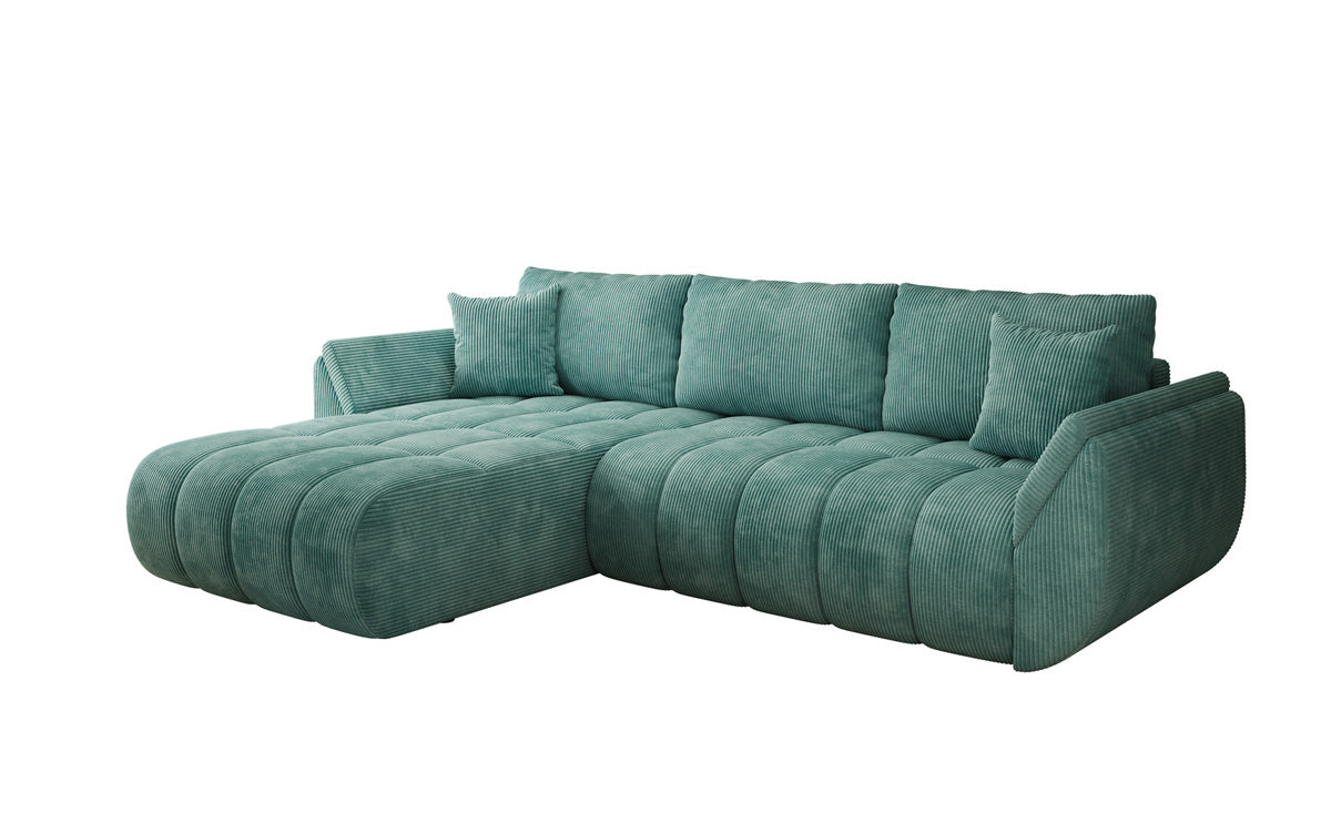 Designer Sofa Lenoa L mit Schlaffunktion und Stauraum in Cord