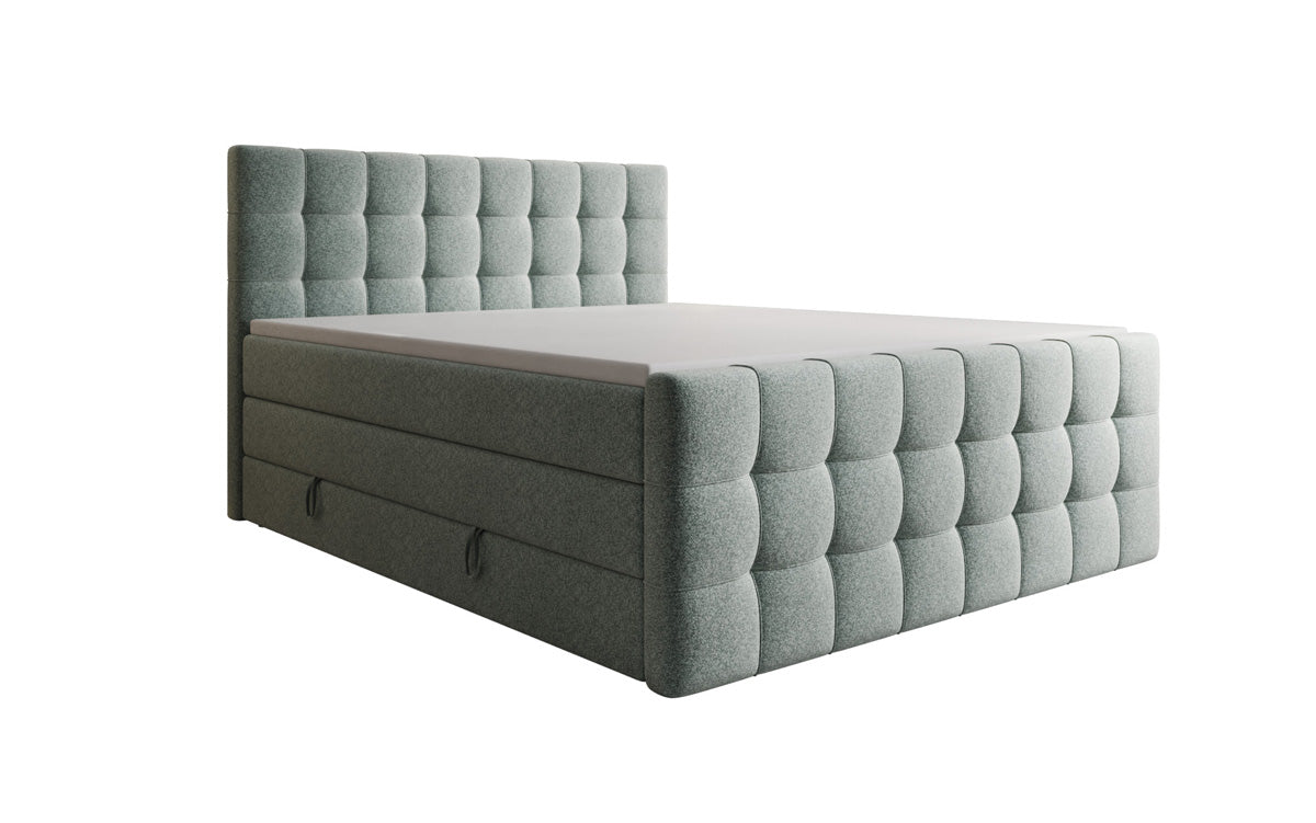 Boxspringbett Ascot in Strukturstoff mit Stauraum