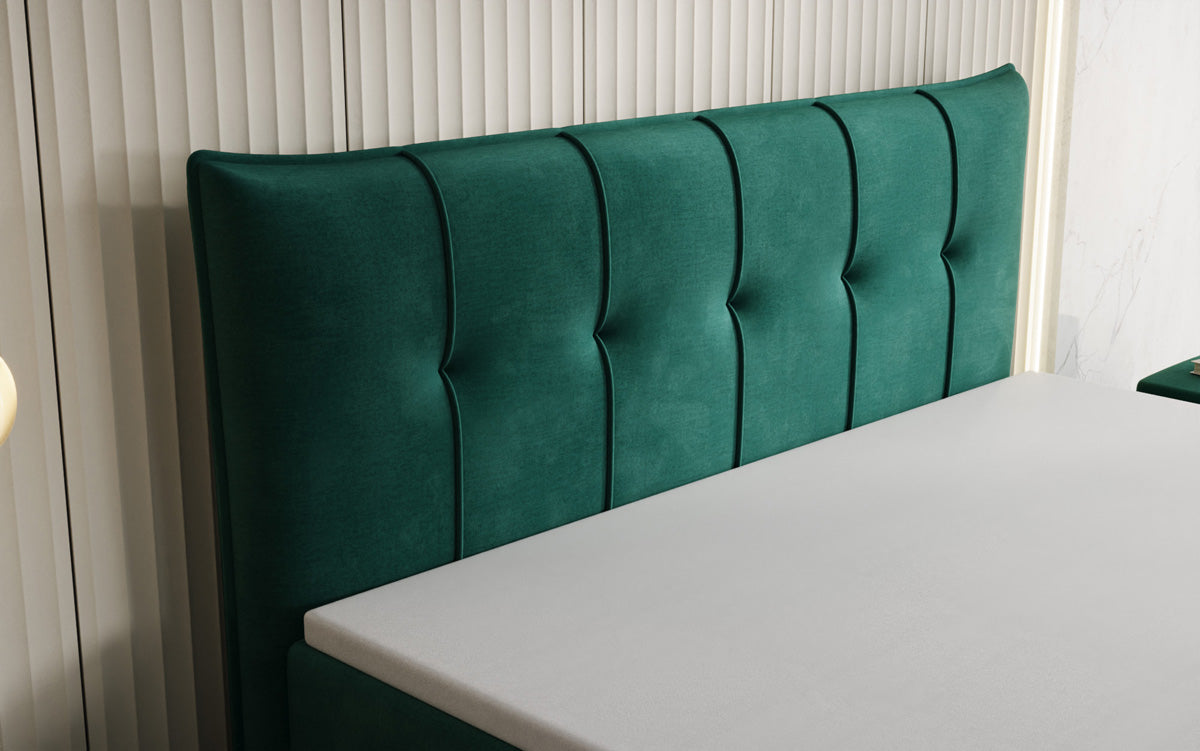 Boxspringbett Treviso mit Stauraum in Samt