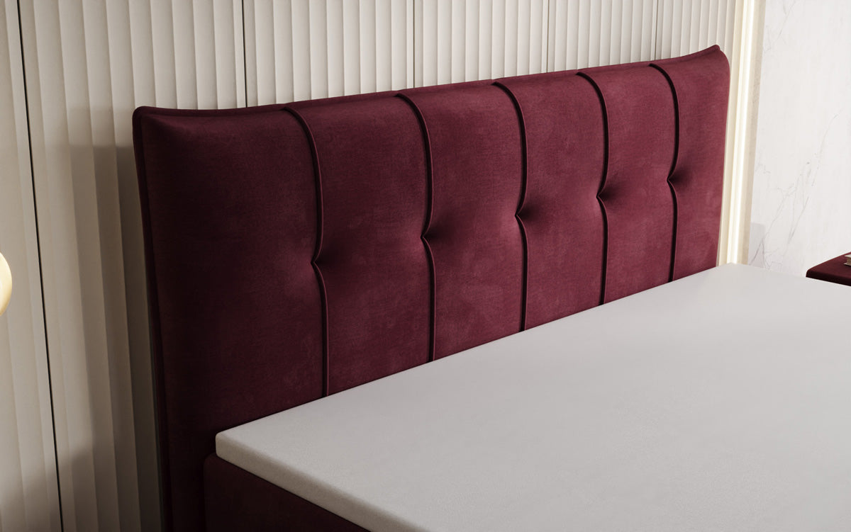 Boxspringbett Treviso mit Stauraum in Samt