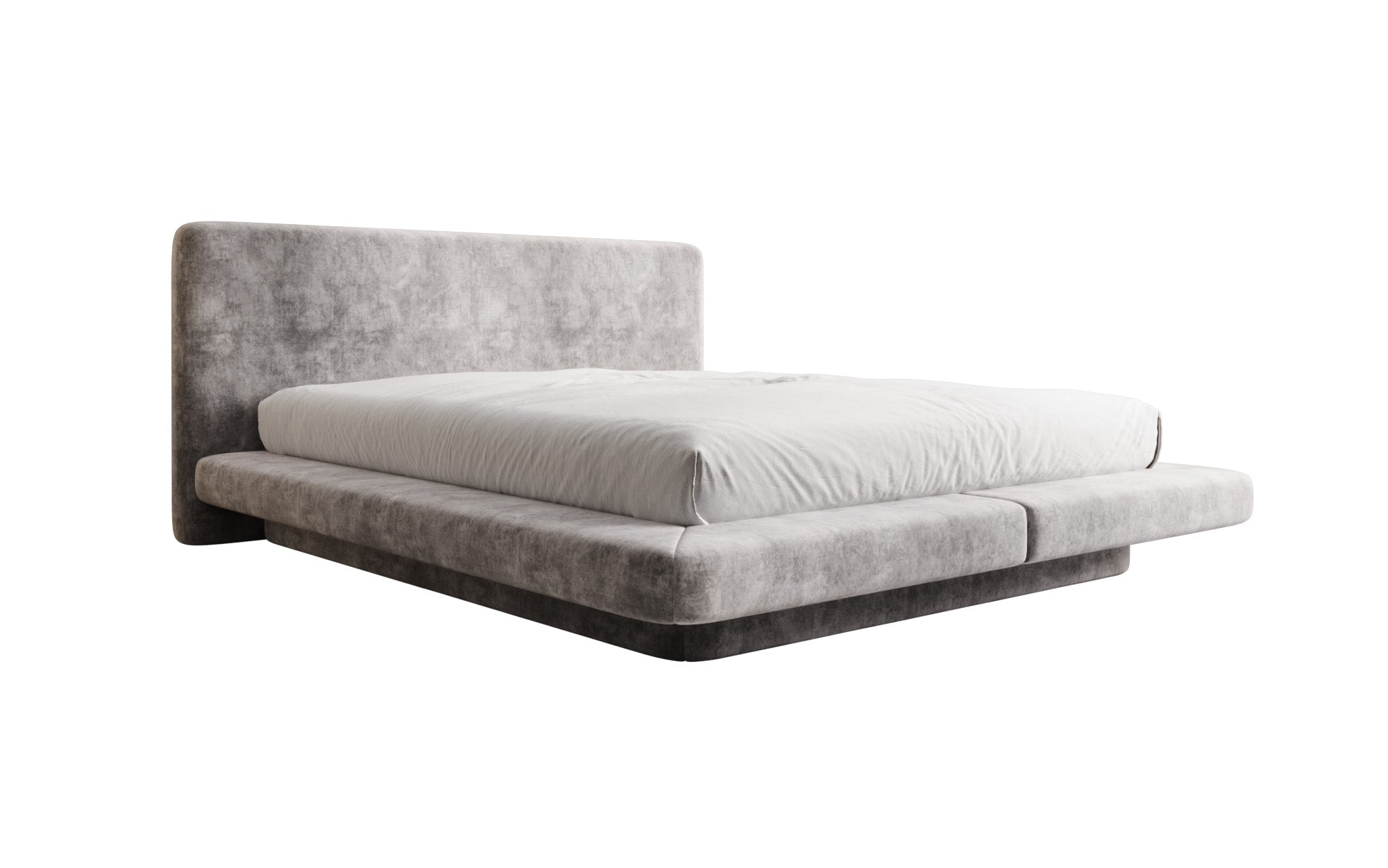 Designer Polsterbett Yumi in Samt