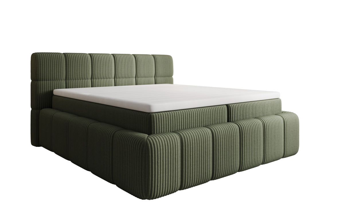 Boxspringbett Bombo in Cord mit Stauraum