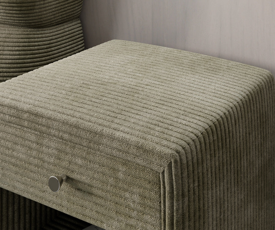 Designer Nachttisch Amy in Cord