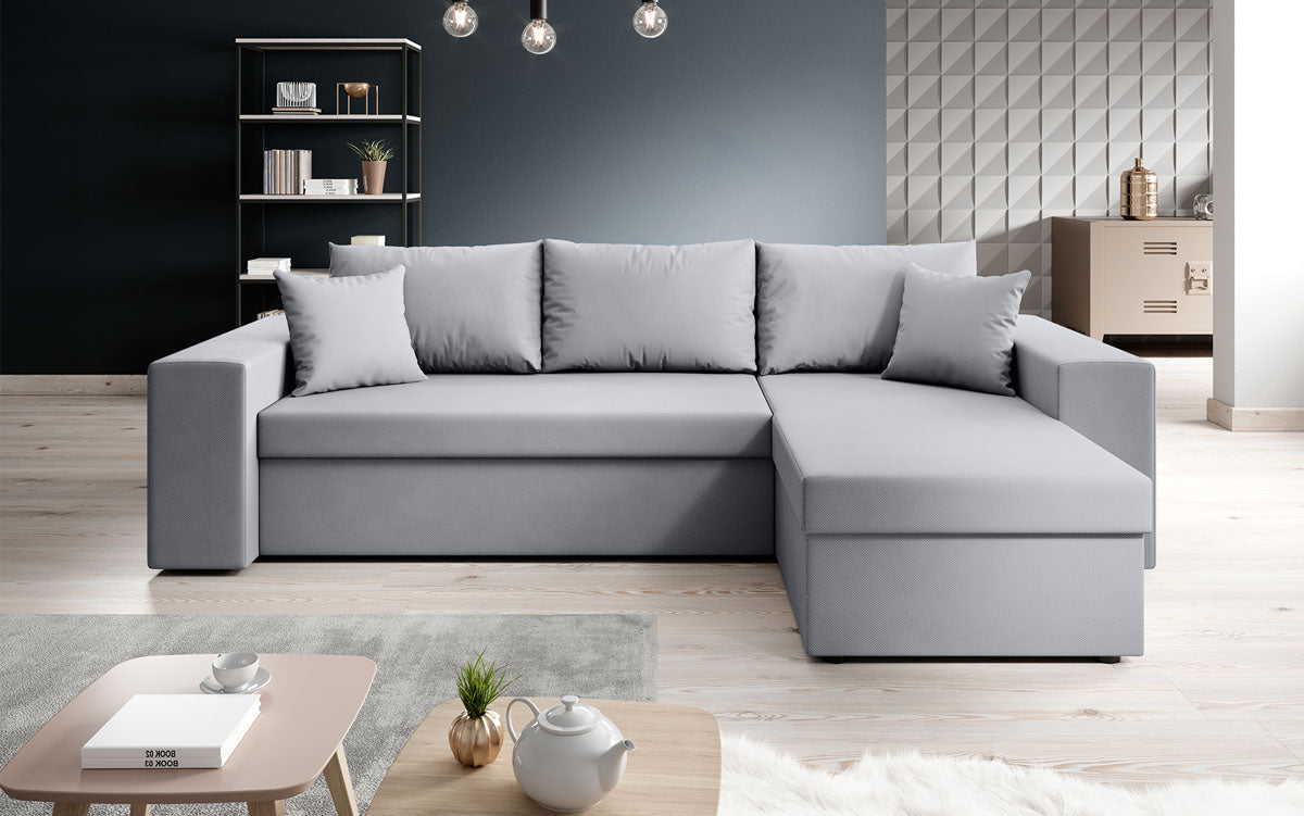 Designer Sofa Denver Stoff mit Schlaf- und Klappfunktion