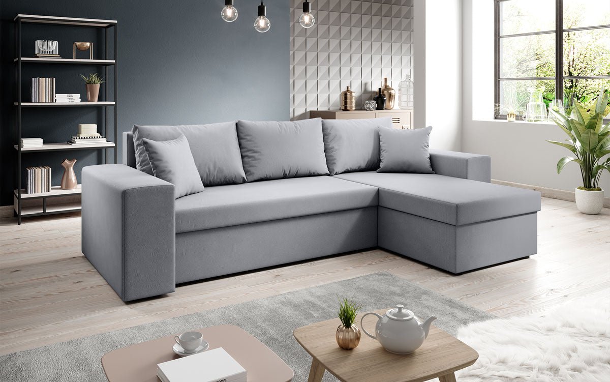 Designer Sofa Denver Stoff mit Schlaf- und Klappfunktion