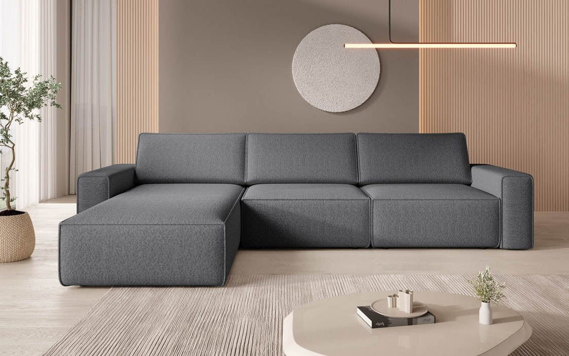 Modulares Ecksofa Yuma L aus Bouclé