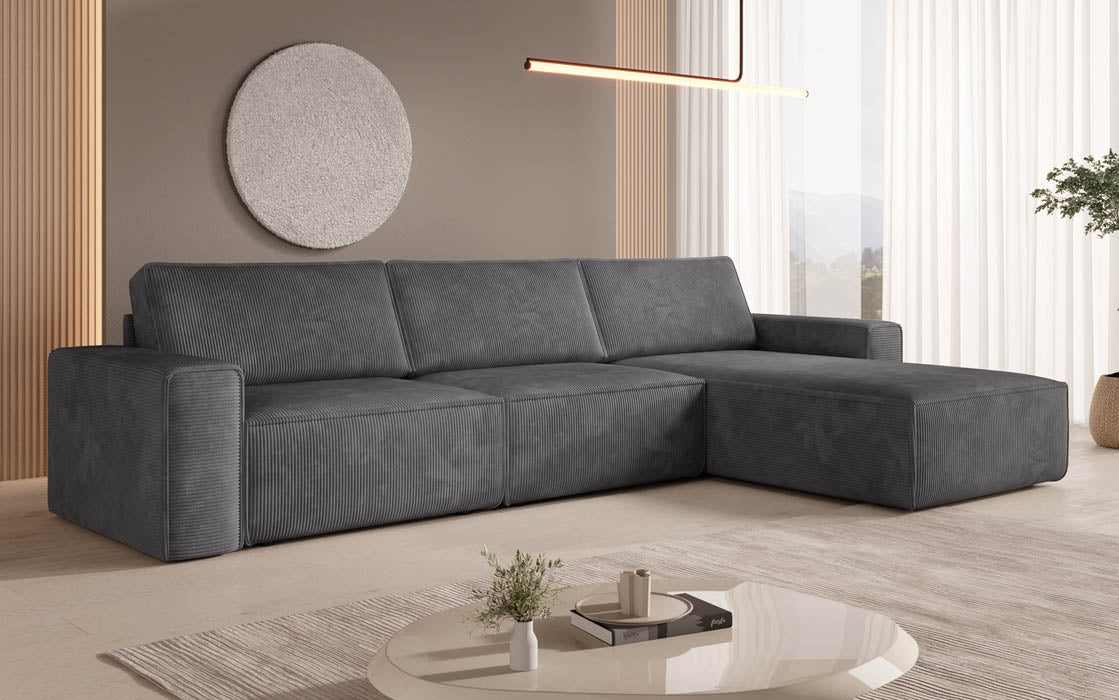 Modulares Ecksofa Yuma L aus Cord
