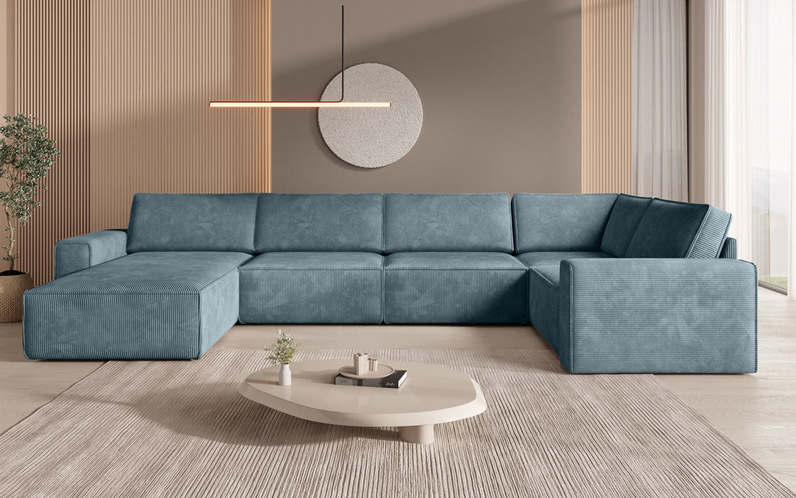 Modulare Sofalandschaft U Yuma aus Cord