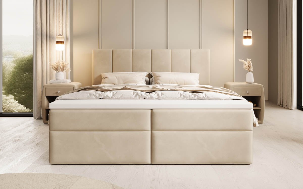 Boxspringbett Aurelia Samt mit Stauraum