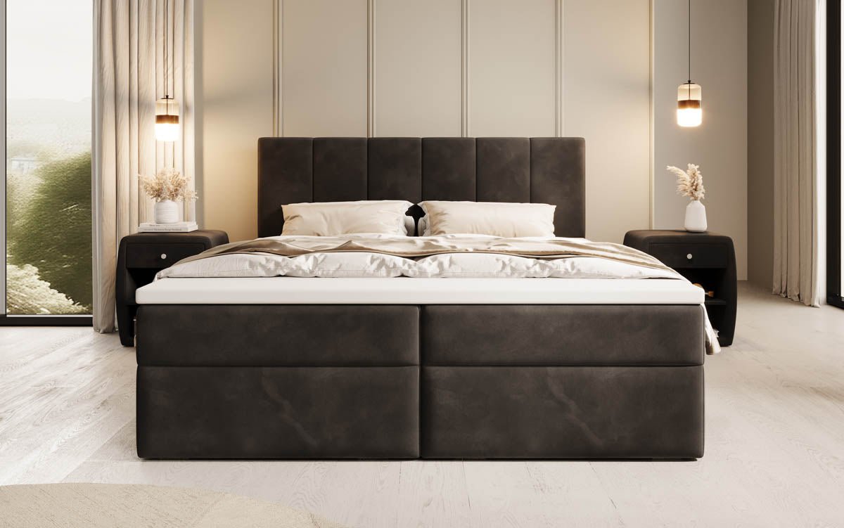 Boxspringbett Aurelia Samt mit Stauraum